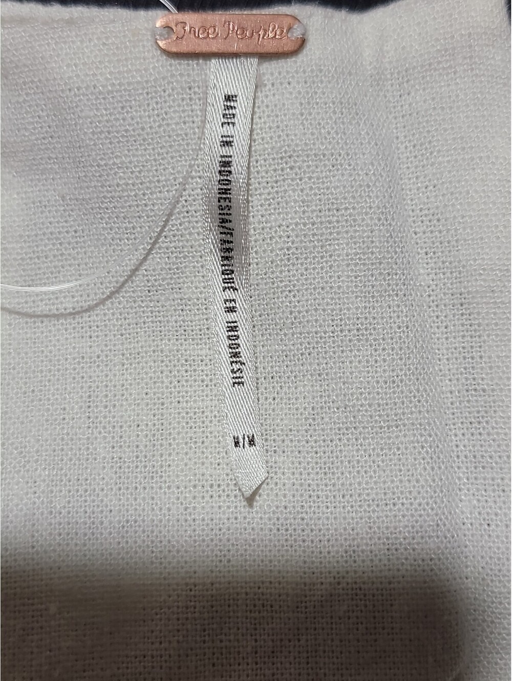 Free People Dreamers Cove 100% Linen Size M Women's Embroidered Dress #04 - Picture 12 of 14